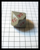 Dice : Dice - 10D - Percision Edge Grey With Red Numerals 10s